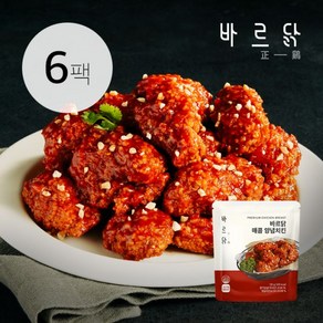 [바르닭] 닭가슴살 치킨 매콤양념 6팩, 매콤 양념치킨 6팩, 6개, 130g