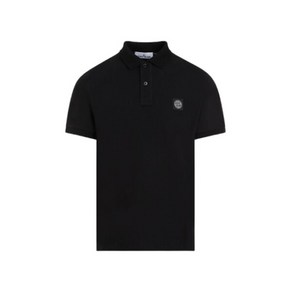 [스톤아일랜드] 로고 폴로 반팔티셔츠 블랙 남성 K1S15 22002SC S0017 V0029