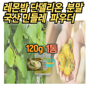 레몬밤 단델리온 추출물 프랑스산 레몬밤 국산 민들레추출분말 파우더 식약처인증(올다팜), 1개, 120g