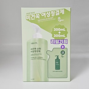 식물나라 비건쑥 마일드 약산성 여성청결제 리필기획 300mL, 300mL+300mL, 1개