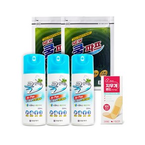 대일제약 쿨에어파스 스프레이 200ml x 3개 + 쿨파프 5매입 x 2개 + 지우개밴드 10매입 x 1개