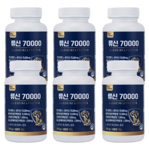 [수용성] 프로탄탄 류신 단백질 70000mg 일일권장섭취량 섭취제품, 120g, 6개