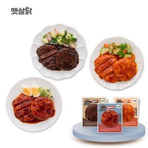 햇살닭 소스 닭가슴살 스테이크 3종 혼합패키지, 혼합 15팩(각 5팩씩), 100g, 1개