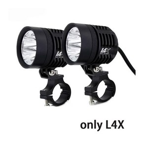 범용 안개등 오토바이 헤드라이트 흰색 12V 노란색 전구 고휘도 자동차 색상 LED 이중 스트로브, only L4X, 1개