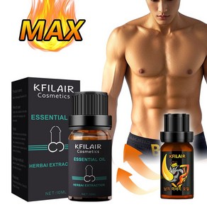 [당일발송] KFILAIR 남성용 마사지 오일, 3개, 10ml