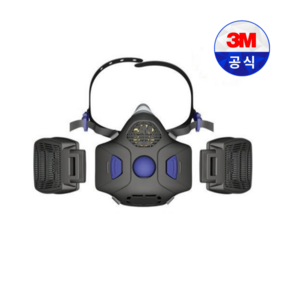 3M HF-801 HF-802 HF-803 반면형 양구형 방독면 면체 마스크 HF800시리즈, 1개