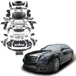 Benz W221 용 바디 키트 차체 부품 키트 Benz W222 S63 S65 AMG 스타일 페이스 리프트 자동차 롱 사이드, 1개