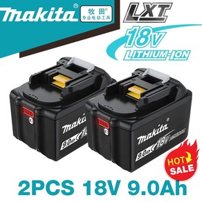 마키타 오리지널 리튬 이온 배터리 교체 BL1830 9A L70 용, 06 Makita 9AhX2---15C, 1개