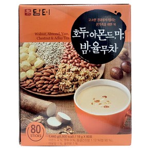 담터 호두 아몬드 마 밤 율무차, 1개입, 18g, 80개