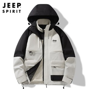 JEEP SPIRIT 지프 남여공용 3in1 바람막이+후리스 내피세트 방수점퍼 바람막이 후드집업 등산자켓 JP6867+양말