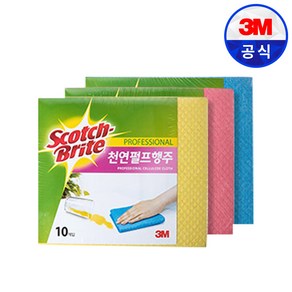 3M 천연 펄프 행주 10개입, 노랑