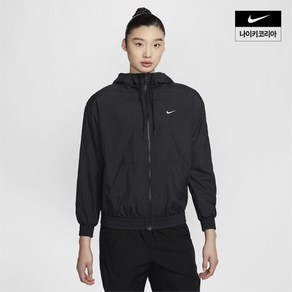 매장정품 나이키 NIKE 우먼스 스포츠웨어 클래식 우븐 루즈 UV 프로텍션 후드 재킷 FV6299-010 1765493