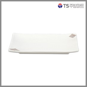 [돌산멜라민] 더블체크(백) - 사각접시 (업소용 식당용), (DS-7809), 1개