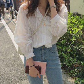 [플레르] 데일리 심플 러블리 블라우스