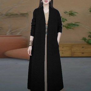[Anteate]여성 캐주얼 기모 롱 코트 가을 겨울 코트 de9 Yan1123