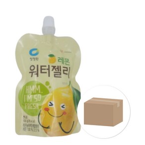 청정원 워터젤리 레몬맛 100g x 32개 (1박스) 아이간식 급식 후식