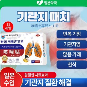 안전특효 기침천식 폐청폐패치치료  기관지염  객담  기침  인후건양통  폐케어 OY022, 1개입, 12개