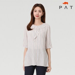 [PAT 여성] 인견 스트라이프 프린트 블라우스_1H42513