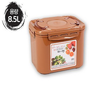 황토 진공 항아리 사각 누름독 8.5L 매실 오이지 김치 절임 반찬 이젠 누름통 밀폐, 1개