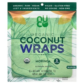 NUCO Oganic Coconut Waps Moinga 5 Count, NUCO Oganic Coconut Waps Mo, 1개, 70g