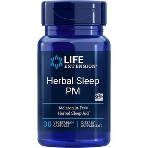 Hebal Sleep Pm Melatonin Fee 라이프 익스텐션 멜라토닌이 없는 수면 유도, 30 정, 1개, 30정