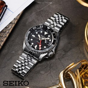 삼정시계 정품 세이코 SEIKO 5 스포츠 GMT 오토매틱 메탈시계 SSK001K1