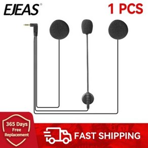 EJEAS V6 프로 헬멧 인터콤 클립 3.5mm 마이크 스피커 헤드셋 Vnetphone V4 오토바이 블루투스 인터폰용, 1) 1 PCS, 01 1 PCS