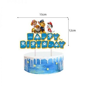 Paw Patrol 생일 축하 배경 장식 배너 접시 컵 종이 식기 세트 풍선 어린이 소년 파티 용품