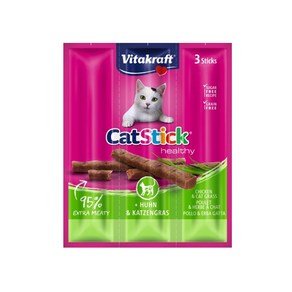 비타크래프트 캣 스틱 간식 3p, 치킨+캣그라스, 18g, 5개