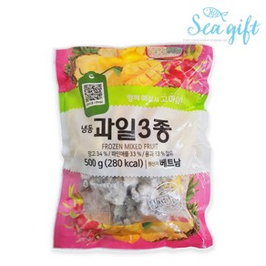 [씨기프트]과일 3종 믹스 10kg(1kg x 10팩) 냉동 대용량 업소용, 10개