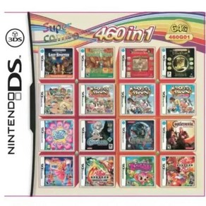 닌텐도 4칩 게임칩 5000 in 1 컴플리션 DS NDS 3DS NDSL, [17] 460 in1, 1개, 17) 460 in1