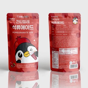마켓큐브 칸타빌레 석류에이드 pc방음료 탕비실음료 아이스 얼음컵 파우치 수출용음료, 10개, 230ml