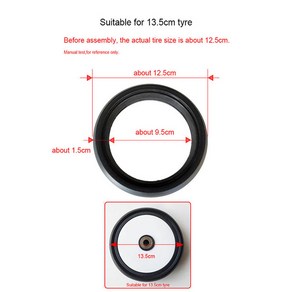 유모차 13.5 cm 휠 PU 타이어 커버 휠 액슬 호환 요야 및 유사 트롤리 액세서리 나사 클립 브래킷, [03] fo 13.5cm tye 1, 1개