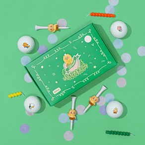 [카카오프렌즈 골프] R3 골프공 선물 티샷에디션-춘식이, 1세트, 6개입, 단품