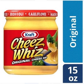 Kaft 크래프트 치즈 위즈 오리지널 딥 425g Kaft Cheez Whiz Oiginal Plain Cheese Dip 15oz, 1개