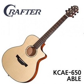 Cafte 크래프터 KCAE-650ABLE (EQ장착) 탑솔리드 여행용 미니기타 여성용, 1개