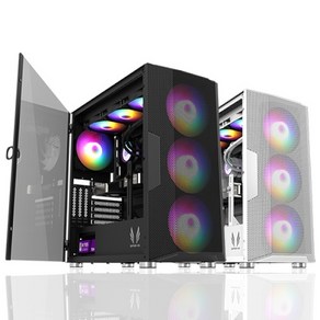 쓰리알시스템 미들타워 PC 케이스 블랙 L600