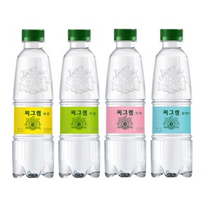 씨그램 탄산수 4종세트 레몬6+라임6+플레인6+피치6 350ml, 1세트