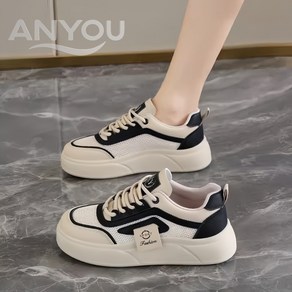 통굽 화이트 스니커즈 여성 캐주얼 운동화 학생 데일리 신발