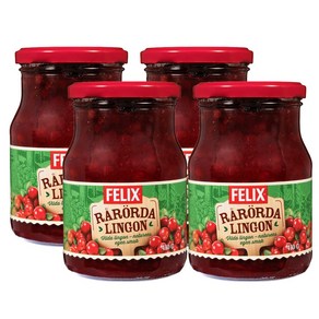 Felix Wild Lingonbey Jam 와일드 링곤베리 잼, 4개, 410g