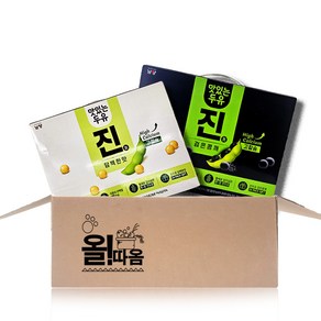 올따옴 두유 기획세트 맛있는 두유 진 190ml 담백24입+검은콩깨24입, 48개