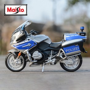 Maisto 1/18 BMW R1200RT 경찰 오토바이 모델 장난감 자동차 컬렉션 충격 흡수 장치 오프로드 오토사이클, [02] Gemany no box, 1개