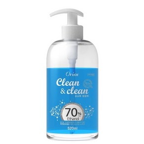 오릭스 (Oiox) Clean&Clean 손소독 청결제 520ml 에탄올 70% 의약외품 / 손소독제 손세정제 손소독젤, 24개