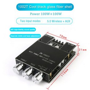 XYS350H 앰프 보드 블루투스 호환 51 오디오 파워 모듈 서브우퍼 지지대 모바일 앱 제어 220W x 2 350W TPA3251D2, 1개, 2) ZK1002T 100Wx2