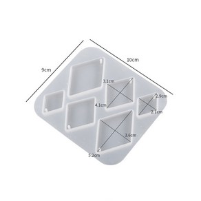 실리콘몰드 베이킹 비누 석고 캔들 얼음 몰드 기하학 귀걸이 금형 목걸이 펜던트 크리스탈 접착제 드롭 에폭시 수지 금형 육각형 다이아몬드 모양 보석 펜던트 공예 만들기