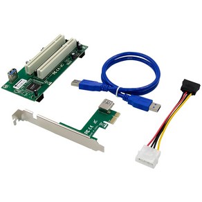 PCI Express 듀얼 PCI 어댑터 카드 PCIE X1 to 라우터 견인 2 PCI 슬롯 라이저 카드 2.5Gbps 지원 창 Linux