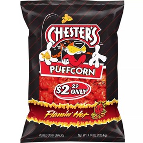 [미국직배송]체스터스 퍼프콘 플레이밍 핫 팝콘 120.4g Cheste's Puffcon Flamin' Hot Puffed Con, 1개