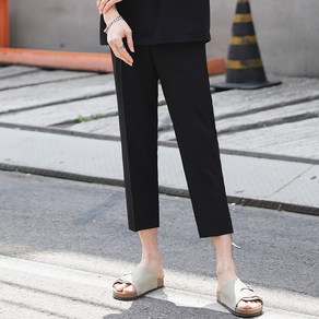 타운클로 남성용 시원한 여름 8부 쿨 슬랙스