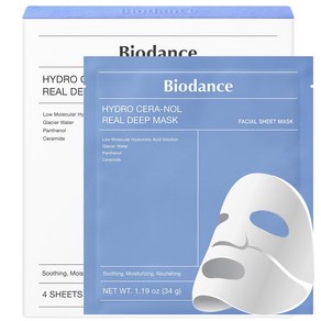 BIODANCE Hydo Cea-nol Real Deep Mask Ovenight Hydogel Mask 1.19oz(34g) x 4ea pack of 1, 4 Count (Pack of 1)_Cea-nol M, 34g, 1세트