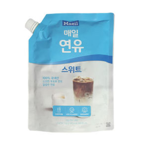 매일유업 매일연유 스위트 파우치 1kg 가당연유 빙수 커피 돌체라떼 베이커리 아이스크림, 12개